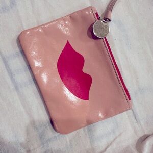 Clare V flat coin purse LIPS